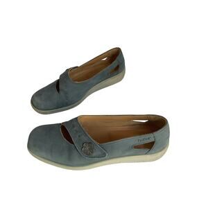 Hotter Comfort Concept Mary Jane Flats Lightweight Women’s Shoes Sz 9 Blue Suede